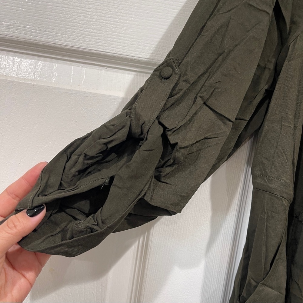 Torrid Army Green Tie Dress - Picture 5 of 7